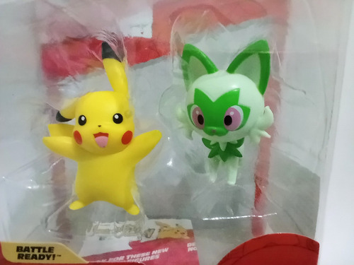Mini Figuras Originales Pikachu Y Sprigatito Pokemon Battle (Usado)