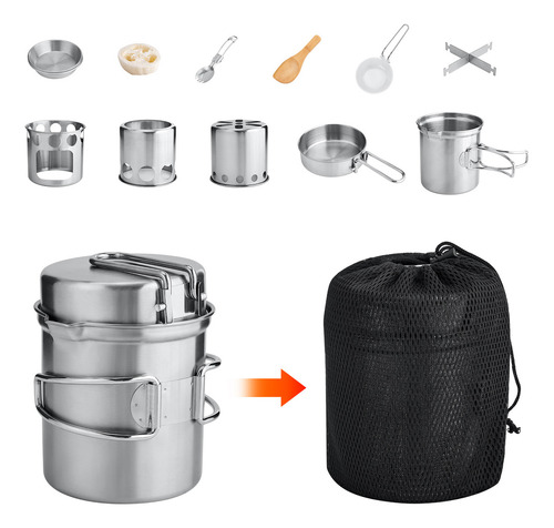 Sandiario Set De Cocina Mini Estufa De Leña Color Color Acero Inoxidable