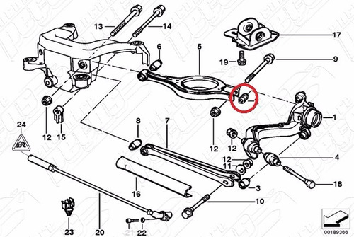 Bucha Bandeja Traseira Bmw 320i 2.2 24v 2002-2005 Original