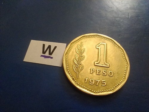 Republica Moneda De Un Peso 1 Peso De La Argentina Año 1975