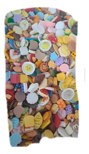 10 Dijes Charms Para Pegar Comidas Aprox 2cm Surtidos