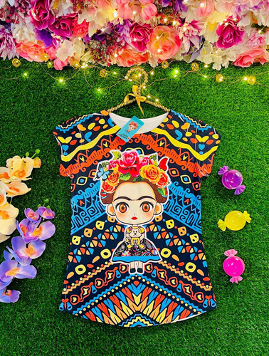 Blusa Frida Khalo Artesanía Mexicana Moda Mujer Regalo 