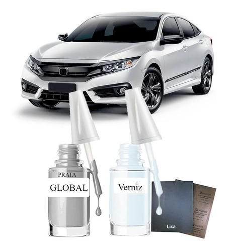 Tinta Tira Risco Para Honda Civic Exl 2021 Prata Global