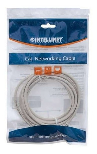 Intellinet Cable Parcheo 5m Cat6 Utp Rj-45 Macho Blanco /v