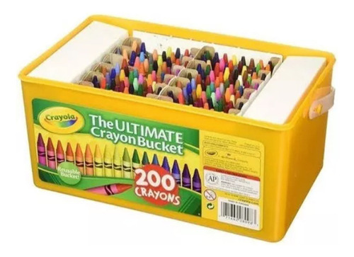 Caja Crayola Ultimate Crayon Bucket 200 Pz Msi