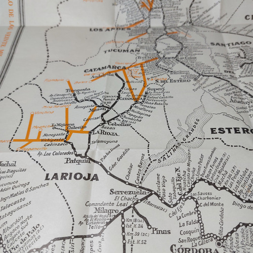 Antiguo Mapa Ferroviario Estación 1936 Norte Arg Mag 66417 (Usado)