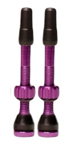 Válvula Bico Tubeless Presta 45mm Par Arstop Alumínio Roxo