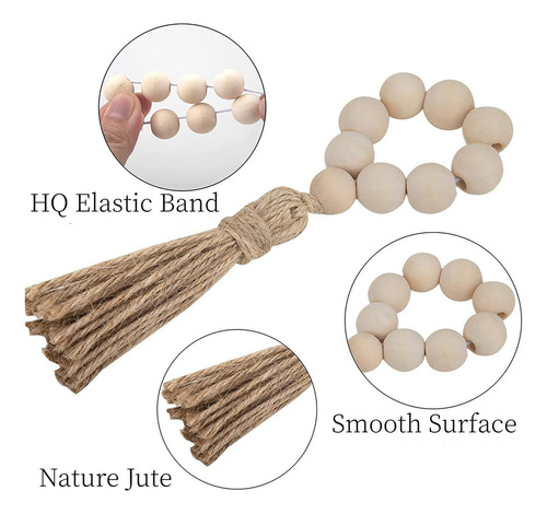 Servilleteros Con Cuentas De Madera Servilleteros Elásticos