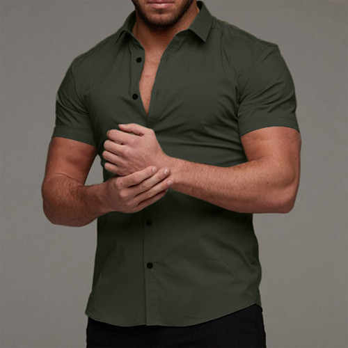 Camiseta En Forma De J Para Hombre, Casual, Lisa, Ajustada,