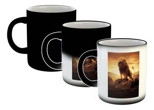 Taza Magica Leones A2 Leon Mitad Cara