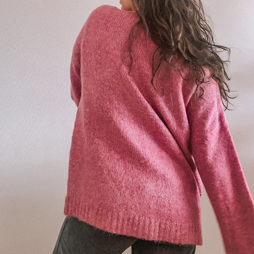 Imagen 2 de 2 de Sweater Manga Globo Rosado