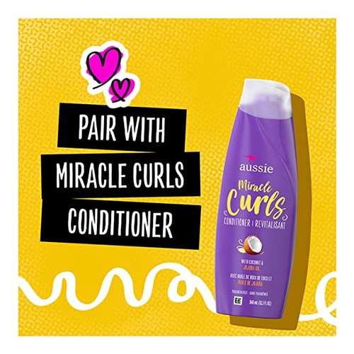 Set De ChampĂș Y Acondicionador Aussie Miracle Curls, 360 Ml