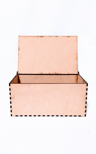 Imagen 2 de 3 de Caja Con Tapa 20x13x10 - Mdf / Fibrofacil