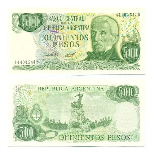 Cedulas De 500 Pesos Argentinos