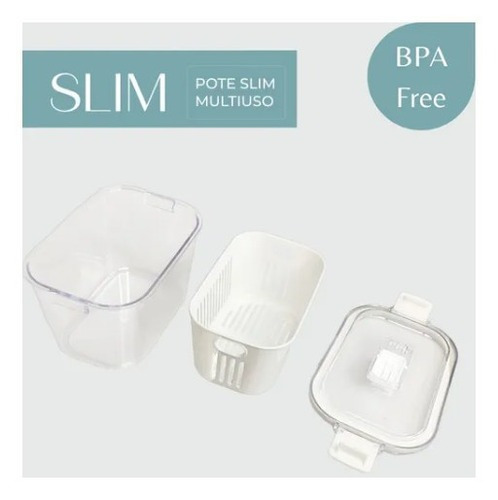 Pote Multiuso Hermético Cesto Para Drenagem 2.030ml