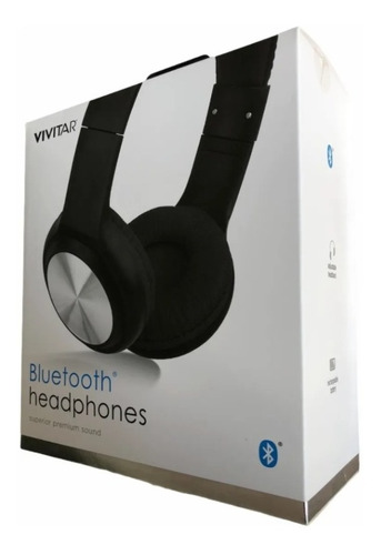 Audífonos Bluetooth Vivitar V50018bt Black Superior Premium Color Negro