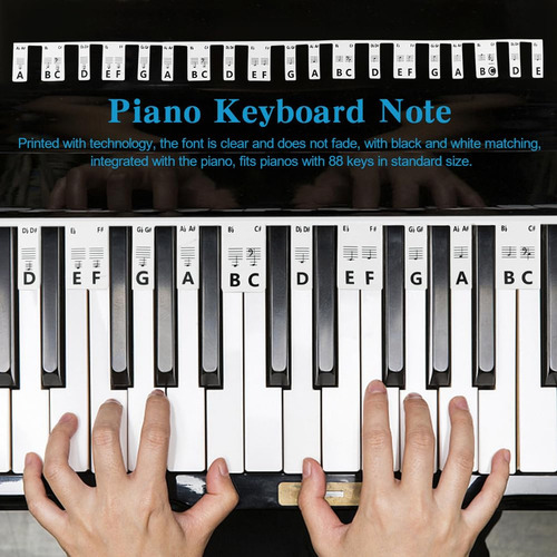 Calcomanía De Notas Para Piano 2 Etiquetas De Notas De Tecla