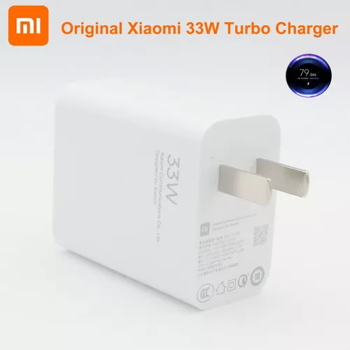 Cargador Xiaomi 33w Original Tipo C. Turbo Cargador Mdy11ex Color Blanco