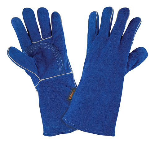 Guantes Azules Reforzado Para Soldador Herreria Truper 15246