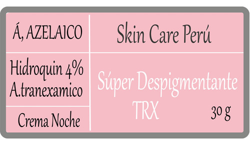 Crema Aclarant Trx  Azelaico+ Hidroquinona 4% Potenciada 50g