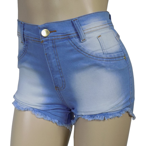 short jeans enrugado