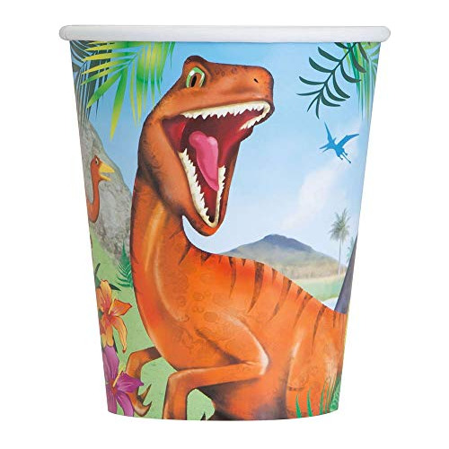 9 Oz Tazas De Partido Del Dinosaurio 8ct