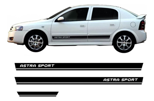 Acessório Tuning Astra Kit Faixas Adesivo Portas Hatch Sedan