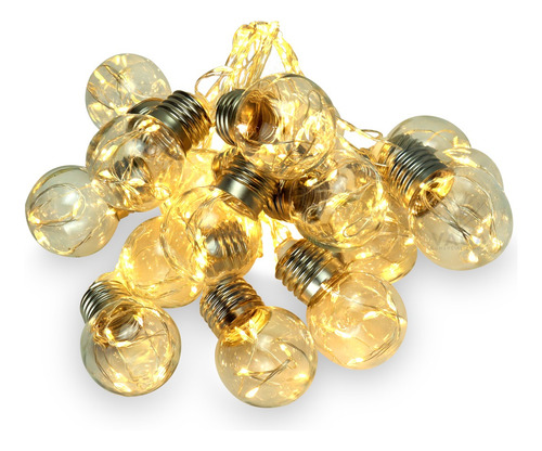 Serie Navideña De Esfera 200 Luces Cálida Vintage
