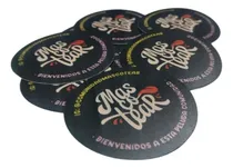 Comprar Etiquetas Autoadhesivas Botellas Frascos Transparentes Vasos Stickers Calcos Calcomanias Vinilos Troquelados Especiale
