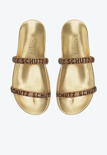 Sandália schutz dourada 2025