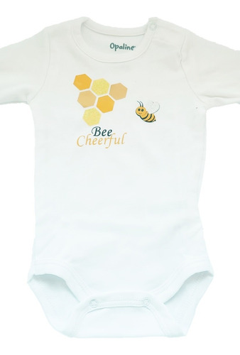 Body Bebe Estampado Abeja Bee Cheerful 100% Algodón