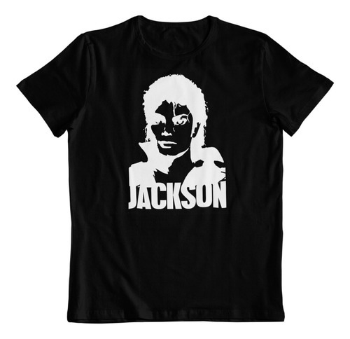 Polera Negra Algodon Estampado Dtf Michael Jackson Thriller