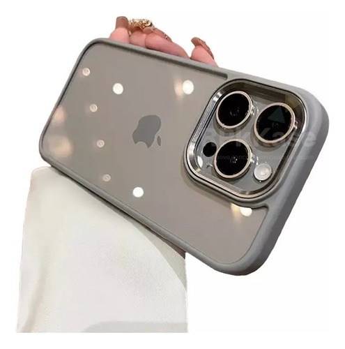 Funda Rpk For iPhone 15 Promax Transparente Titanio Natural