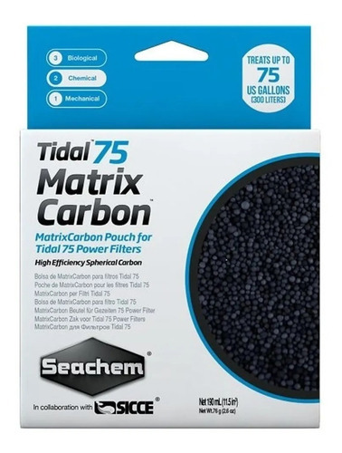 Carbón activado Matrix Carbon Tidal 75 Seachem de 190 ml