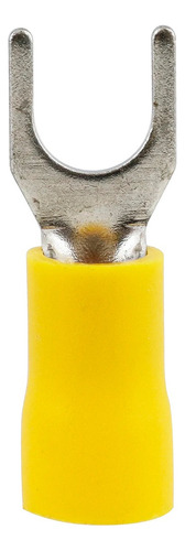 Terminal Forquilha Amarelo M6 Embalagem Com 100 Peças Magnet