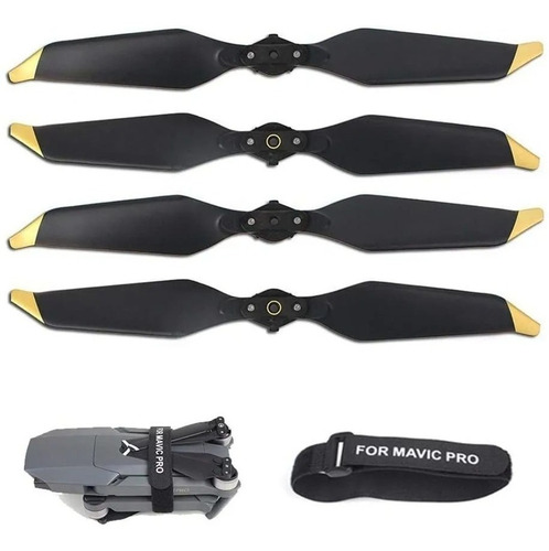 Imagen 2 de 5 de 4 Helices Para Dji Mavic Pro / Mavic Platinum (golden) 2 Par