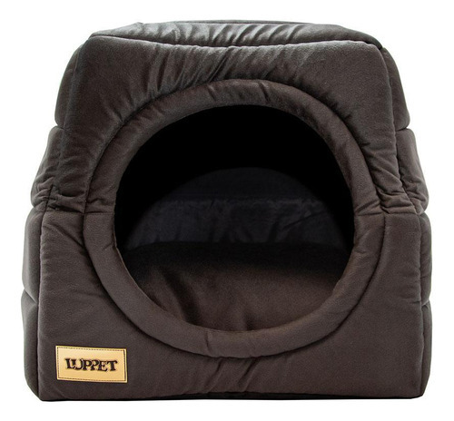 Cama Iglu E Toca Para Cachorro Luppet Cinza Super Luxo - M