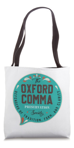 Vintage Team Oxford Comma Preservation Society Bolsa De Tela