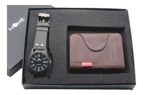 Cartera Y Reloj Hombre  Set De Regalo, Estuche