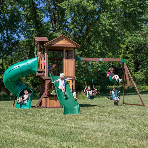 Casita De Madera Infantil Juego Para Exterior Enorme