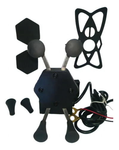 Suporte Moto Celular Aranha Universal Carregador Usb Fixa. Ltomex C-020