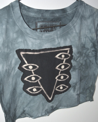 Imagen 4 de 8 de Croptop Lilith Evangelion Parche Prelavado Algodon Caustico