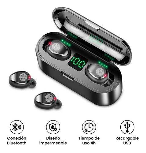 Imagen 4 de 10 de Auriculares In-ear Inalámbricos F9 Compatible Xiaomi Samsung