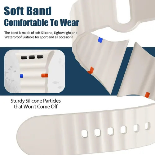 6 Correas Silicona Para Apple Watch 10 Ultra 2/1 9 8 7 Se 6