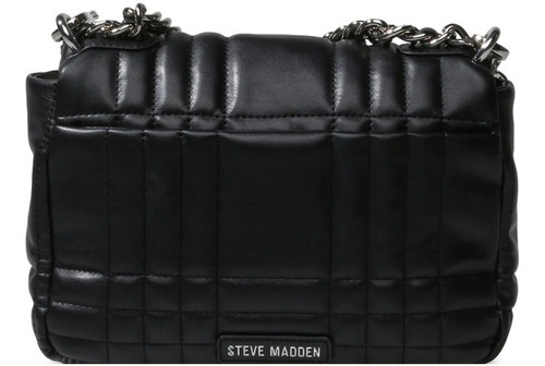 Bolsa Steve Madden Bterra-q Color Negro Con Correa De Cadena Para Mujer
