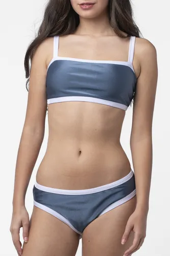 Bikini Mujer Traje De Baño Teen Malla Lycra Lisa Okiwama