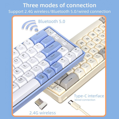 Para Ótimo Valor Teclado Mecânico Gamer Bluetooth Goojodoq /