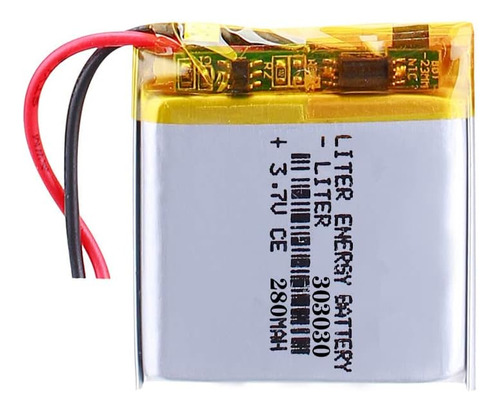 Liter 3.7v 280mah 303030 Lipo Battery Rechargeable Lith...