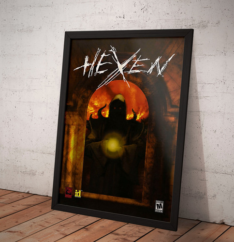 Cuadro Hexen 34x45cm Marco Negro Con Vidrio Imprimetuposter