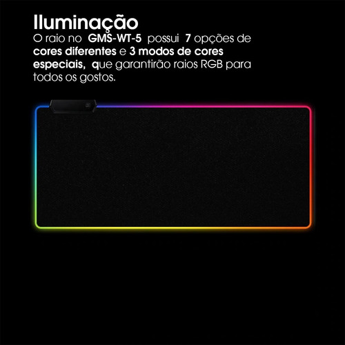Mouse Pad gamer Knup KP-S10 de borracha 80cm x 30cm preto
